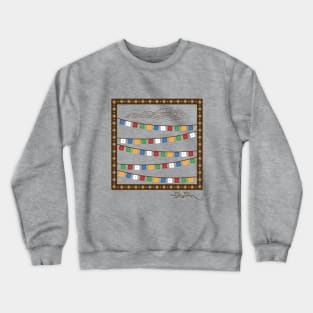 Prayer Flags and Mountains Crewneck Sweatshirt